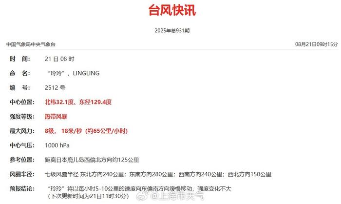台风玲玲已生成台风玲玲已生成，我们需要知道的一切